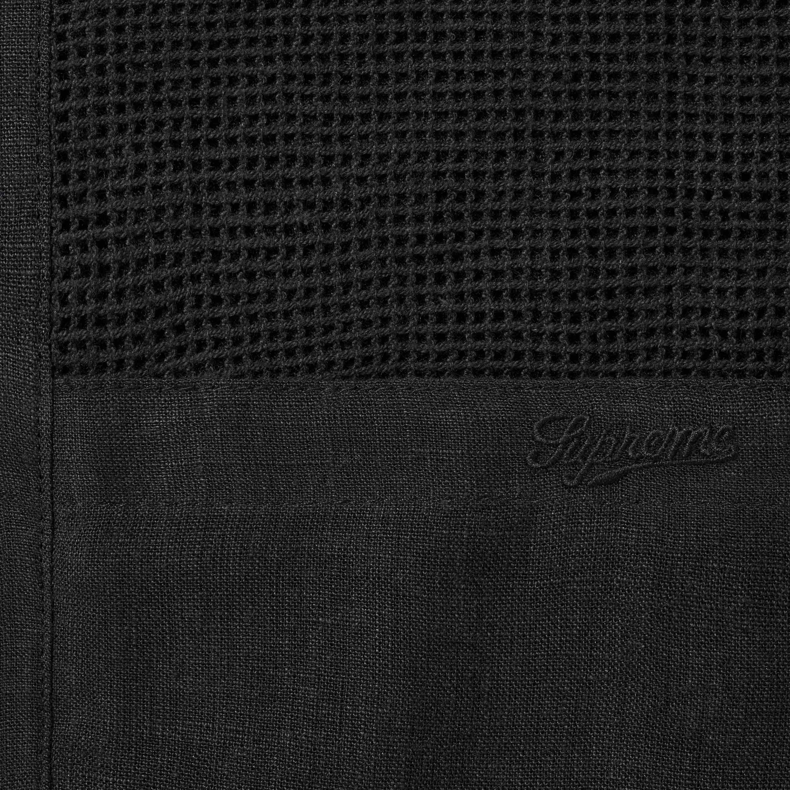Mesh Panel Linen S/S Shirt view 2